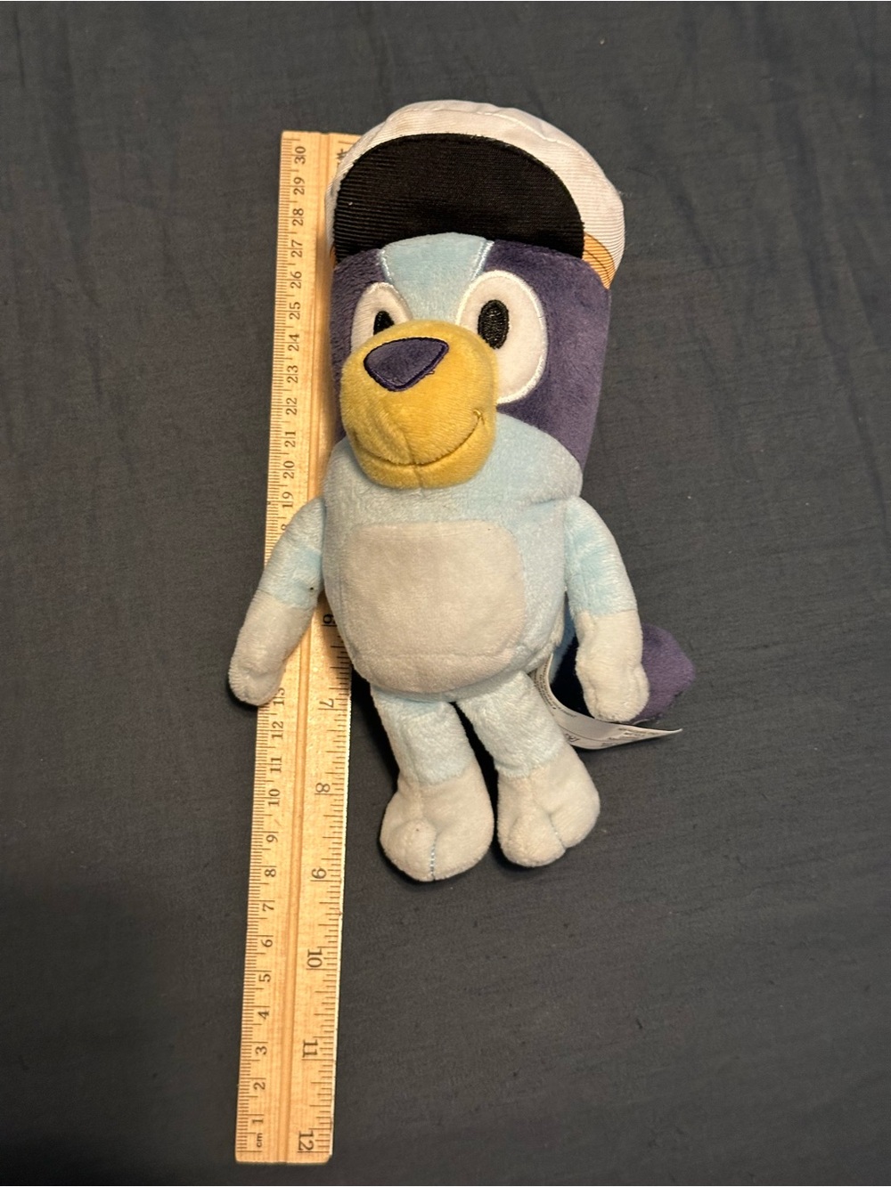 captain Bluey Plush Toy - Light Blue, Purple & Yellow